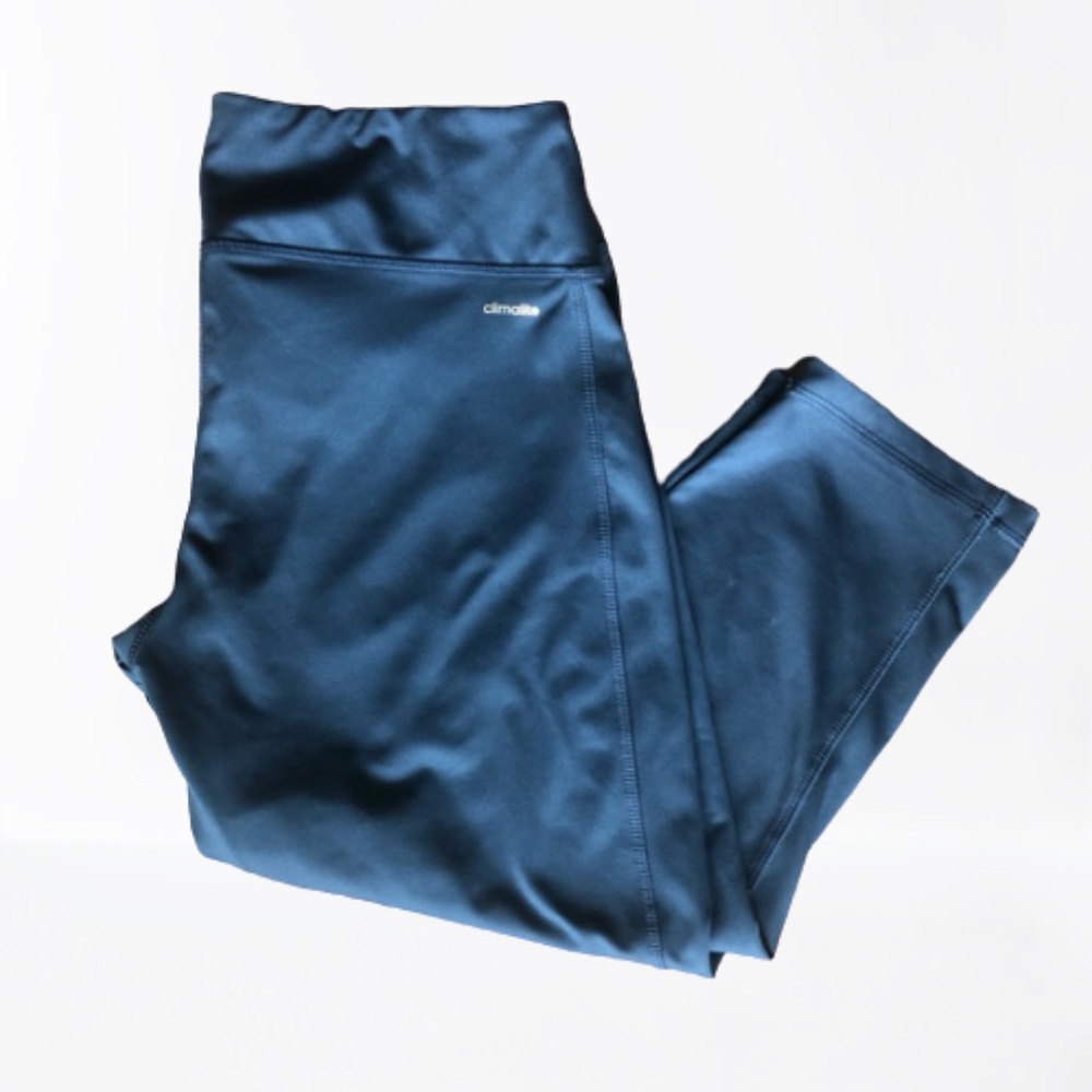 Adidas Blue Crop Climalite Leggings